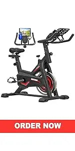 Exercise Bike for Home Indoor Cycling Bike for Home Cardio Gym,Workout Bike with Ipad Mount & LCD Monitor,Silent Belt Drive