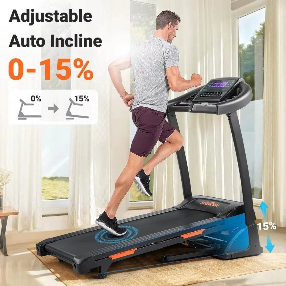 Incline Treadmill Treadmill for Running and Walking 300 lbs Capacity Treadmill with Auto inclline Wide Belt 3.5HP App - MarvelouStoree