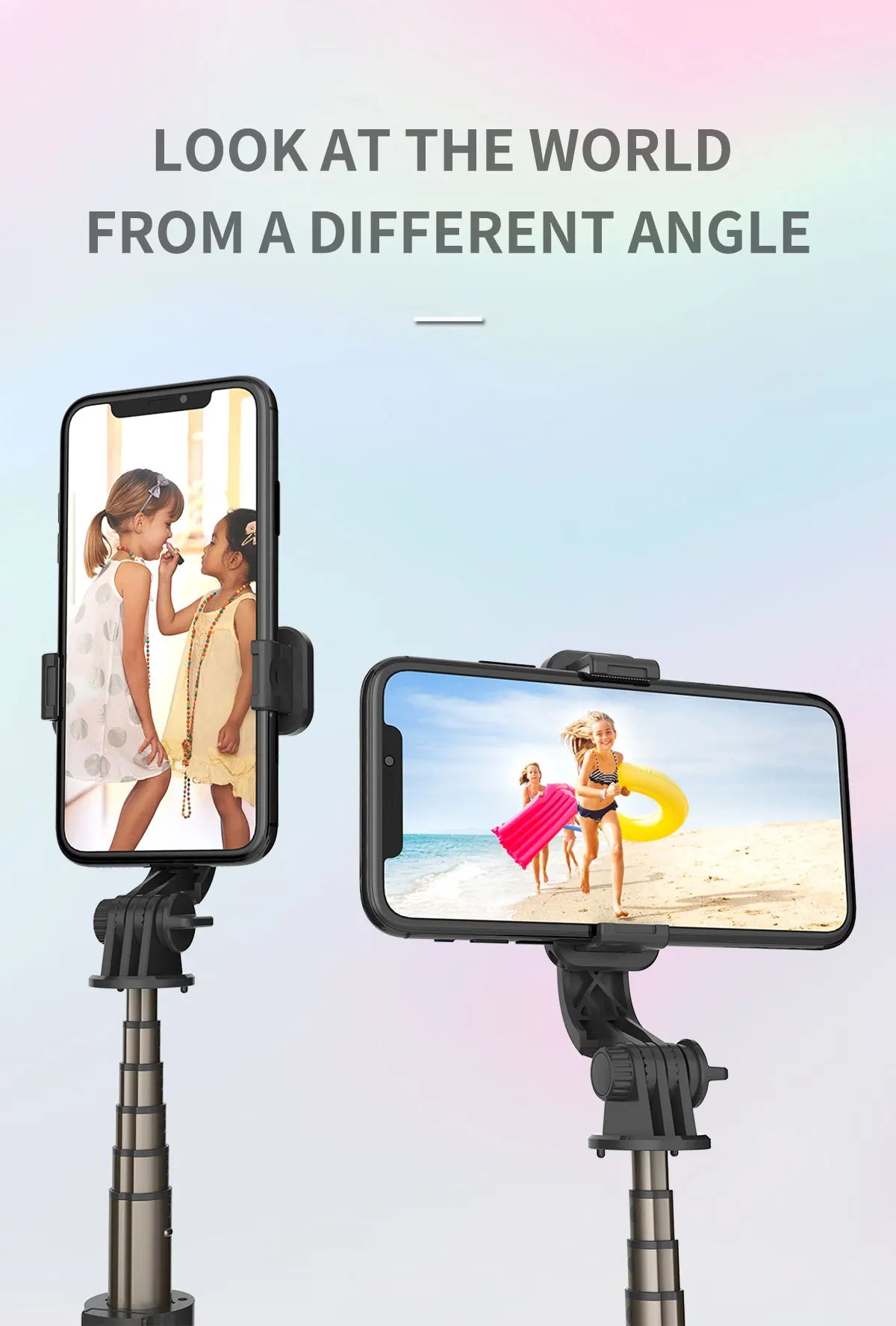 Wireless Selfie Stick Tripod Stand Foldable Monopod For Gopro Action Cameras Smartphones Balance Steady Shooting Live