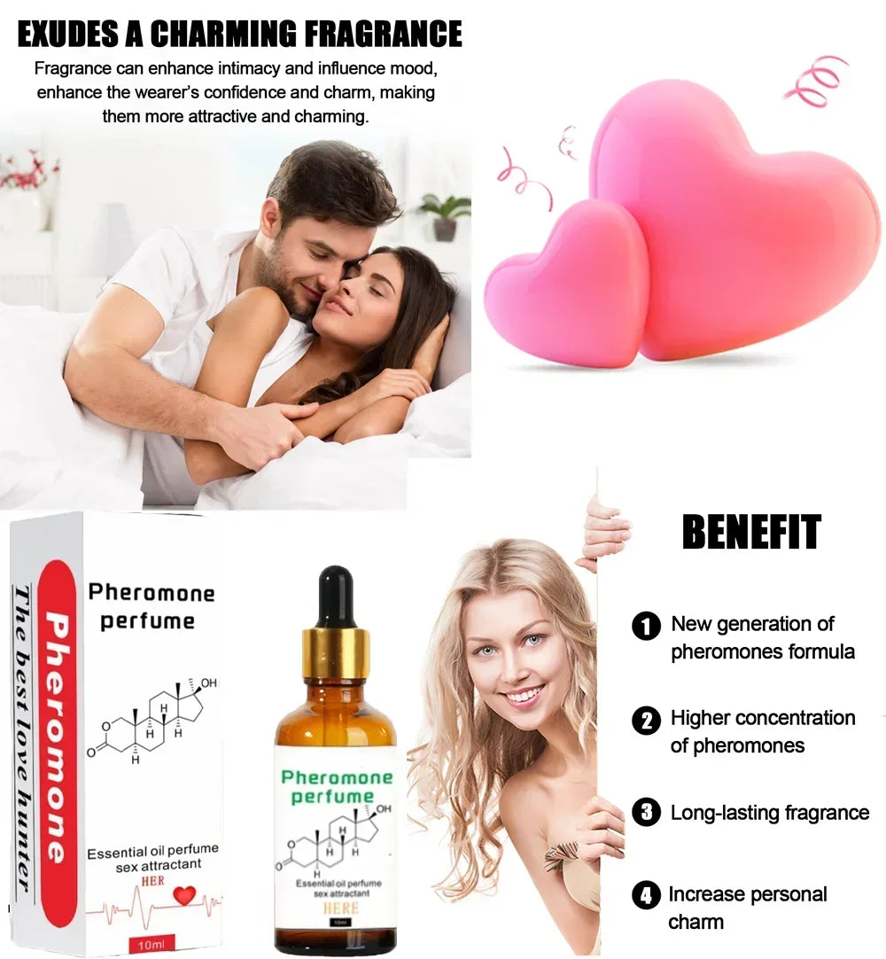 Pheromone Perfume for Sexual Flirting Essential Oil Long Lasting Fragrance for Men and Women