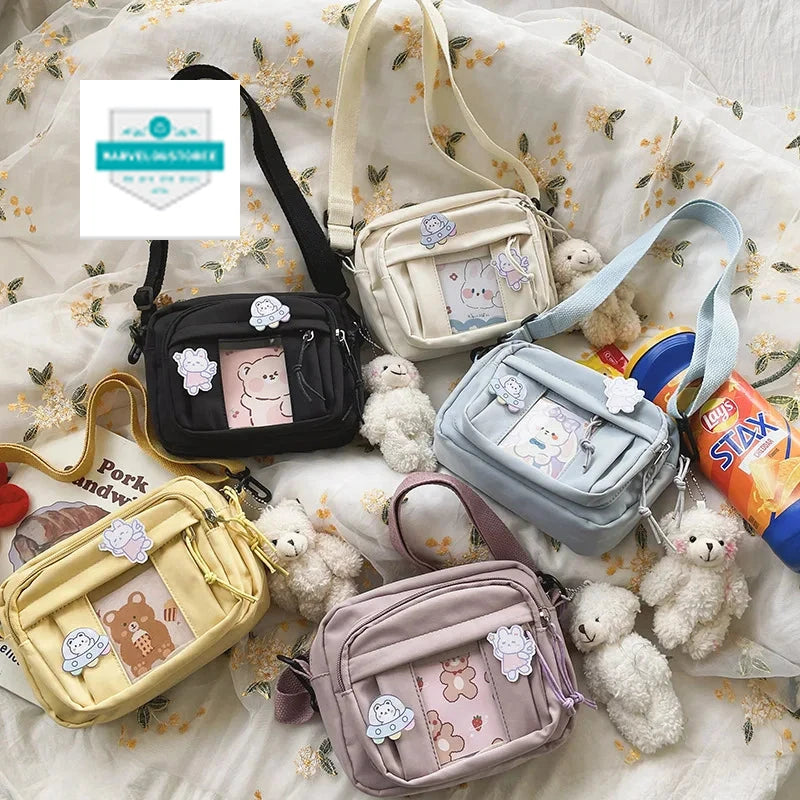 New Kawaii Bag Girls 2024 New JK Transparent Bag Small Crossbody Bag For Women Purses and Handbags Shoulder Bag Itabag Bolso