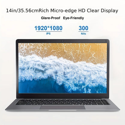 14 Inch Laptop Intel Celeron N3350 6GB RAM 64GB+128GB SSD Windows 10