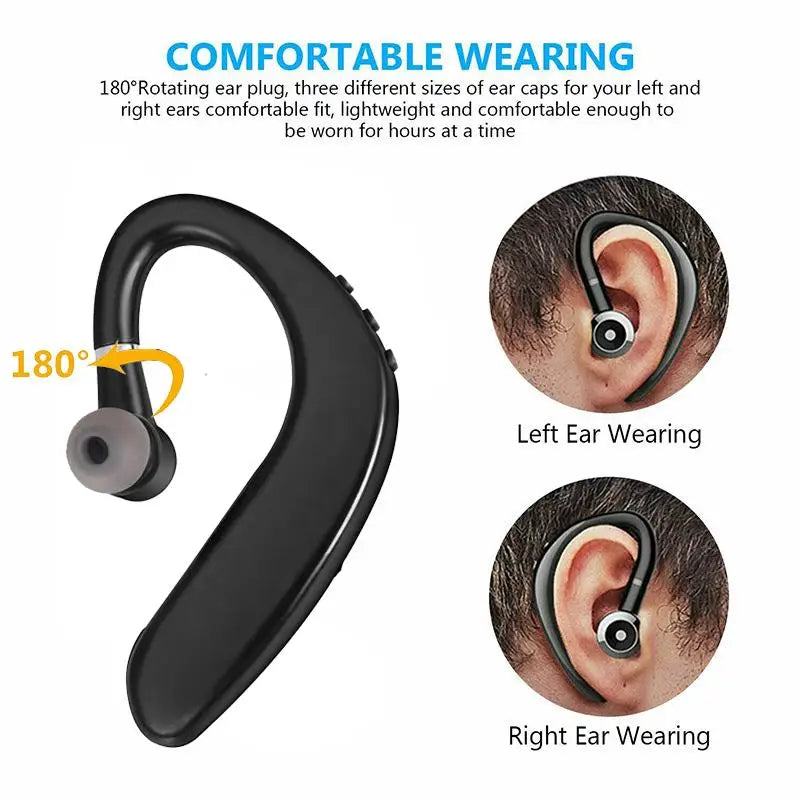 Wireless Headset Bluetooth 5.0 Earphones HiFi Stereo Waterproof Business Headphones Earpiece Handsfree With Mic for Smart Phones