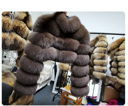 MAOMAOKONG 2023 Trend New Real Fur Coat Natural Fox Fur Women's Winter Coats Short Jackets Female Clothing Vests Fashion