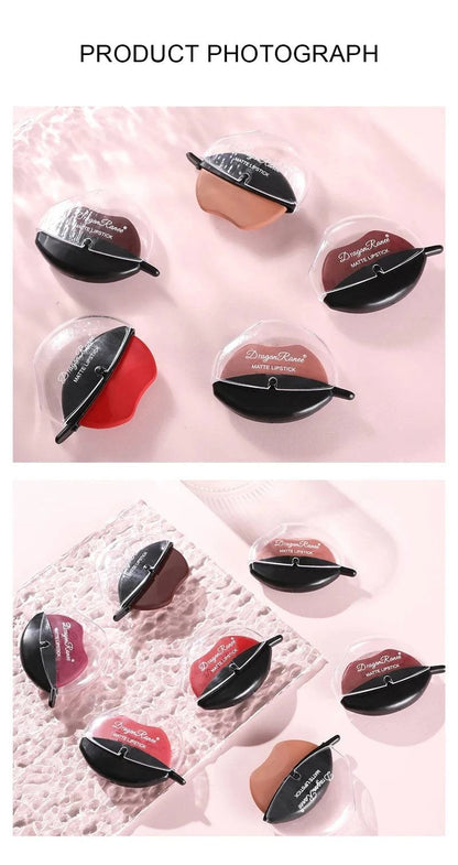 New Squeeze Into Lazy Lipstick Lip-shaped Lipstick Moisturizing Matte Lip Makeup Tint Waterproof Nonstick Cup Lipgloss Korean - MarvelouStore