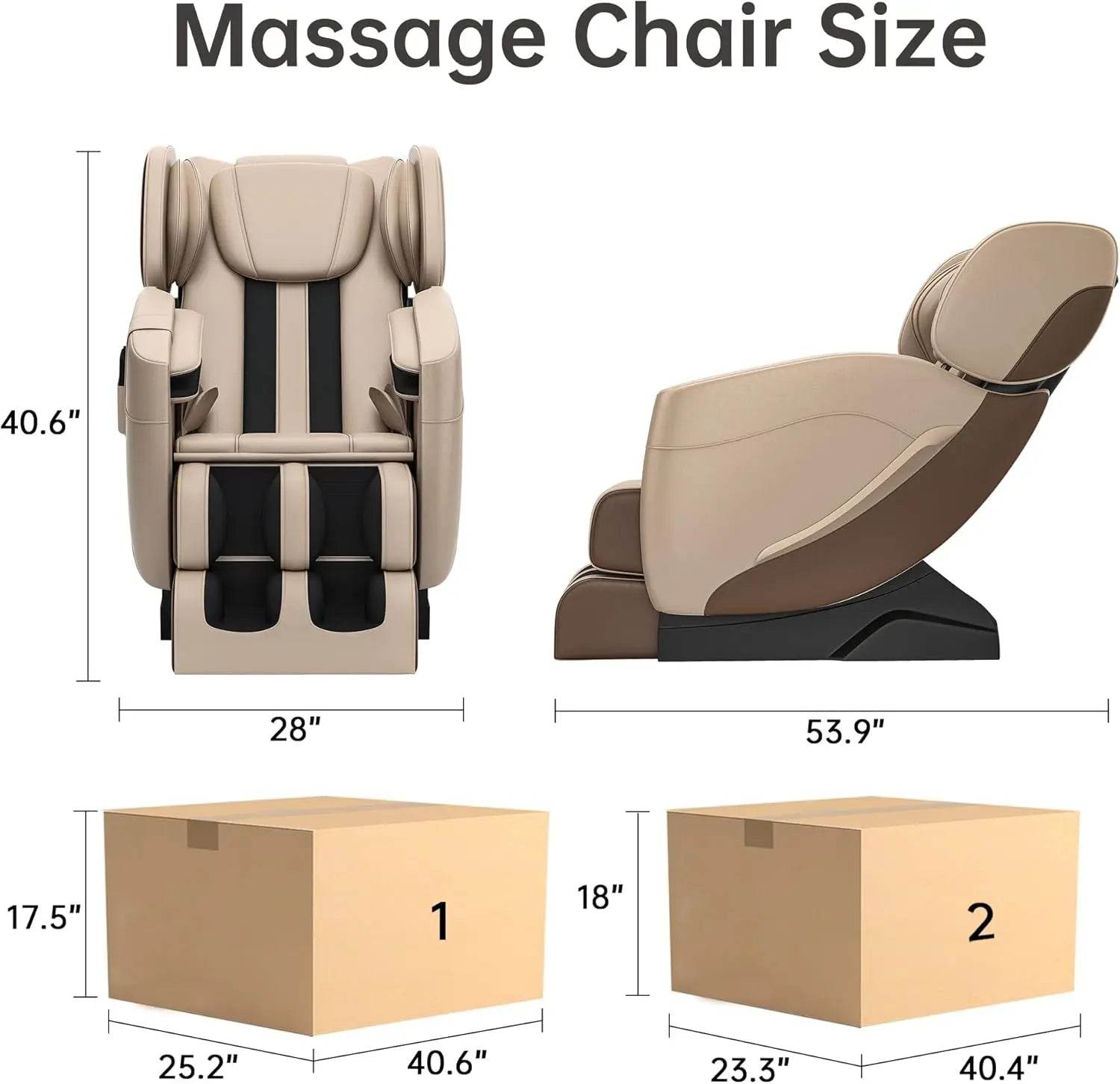 Full Body Zero Gravity Massage Chair with Auto Modes, 8 Fix Point Rollers, Bluetooth, Foot Massage= - MarvelouStoree