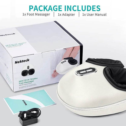 Nekteck Shiatsu Foot Massager Air Compression Soothing Heating Deep Kneading Therapy Improve Blood Circulation Muscle Relax - MarvelouStoree