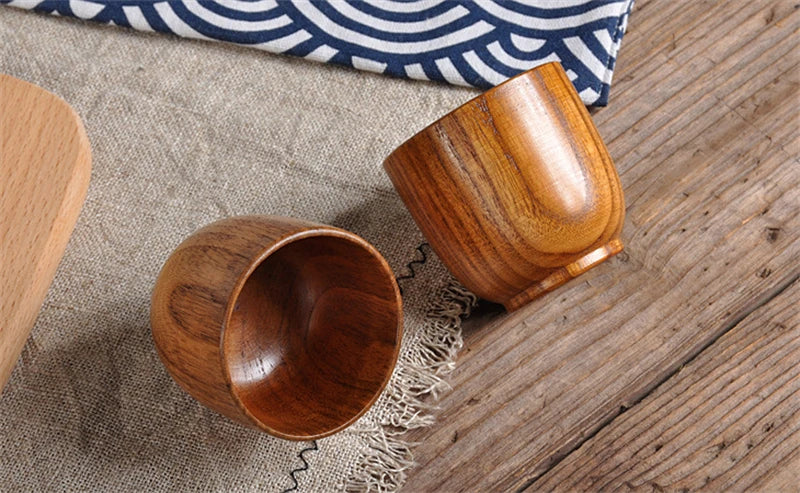 Wooden Big Belly Cups Handmade Natural Spruce Wood Cups Beer Tea Coffee Milk Water Cup Kitchen Bar Drinkware for Kitchen