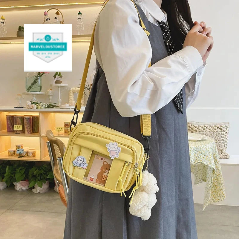 New Kawaii Bag Girls 2024 New JK Transparent Bag Small Crossbody Bag For Women Purses and Handbags Shoulder Bag Itabag Bolso