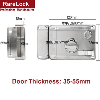 Deadbolt Door Lock with Keys for Gate Office Women Bag Shop Door Hardware Home Security DIY Rarelock MS413 H