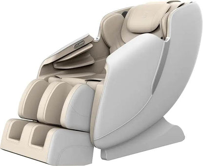 Full Body Massage Chair With 14 Fixed Points, Zero Gravity, Bluetooth, Heated- White - MarvelouStoree