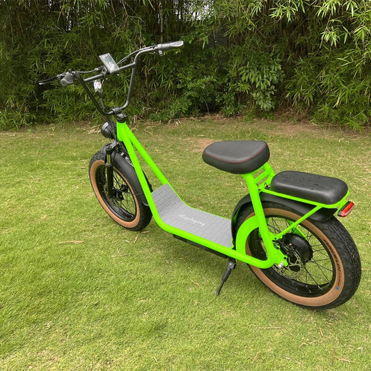 New Arrival Green Electric scooter 1000W electric scooter 20inch  fat tire big wheel electric beach scooter