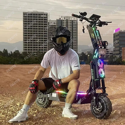 72V Electric Hyper Scooter Motorcycle 10000 Watt Bike Fast Fat Wheele 5000W 52V 50MPH 120 KMH Off Road Mopeds Escooter for Adult