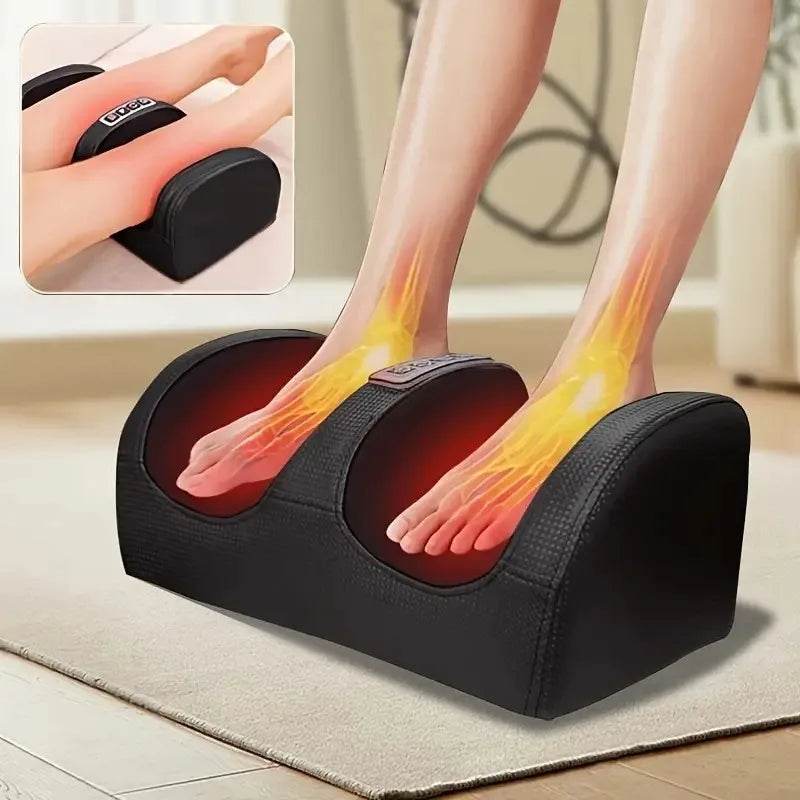 Electric Heating Foot Massager Foot Leg Shiatsu Machine Deep Tissue Hot Compress Kneading Roller Calf Massage Head Relaxation