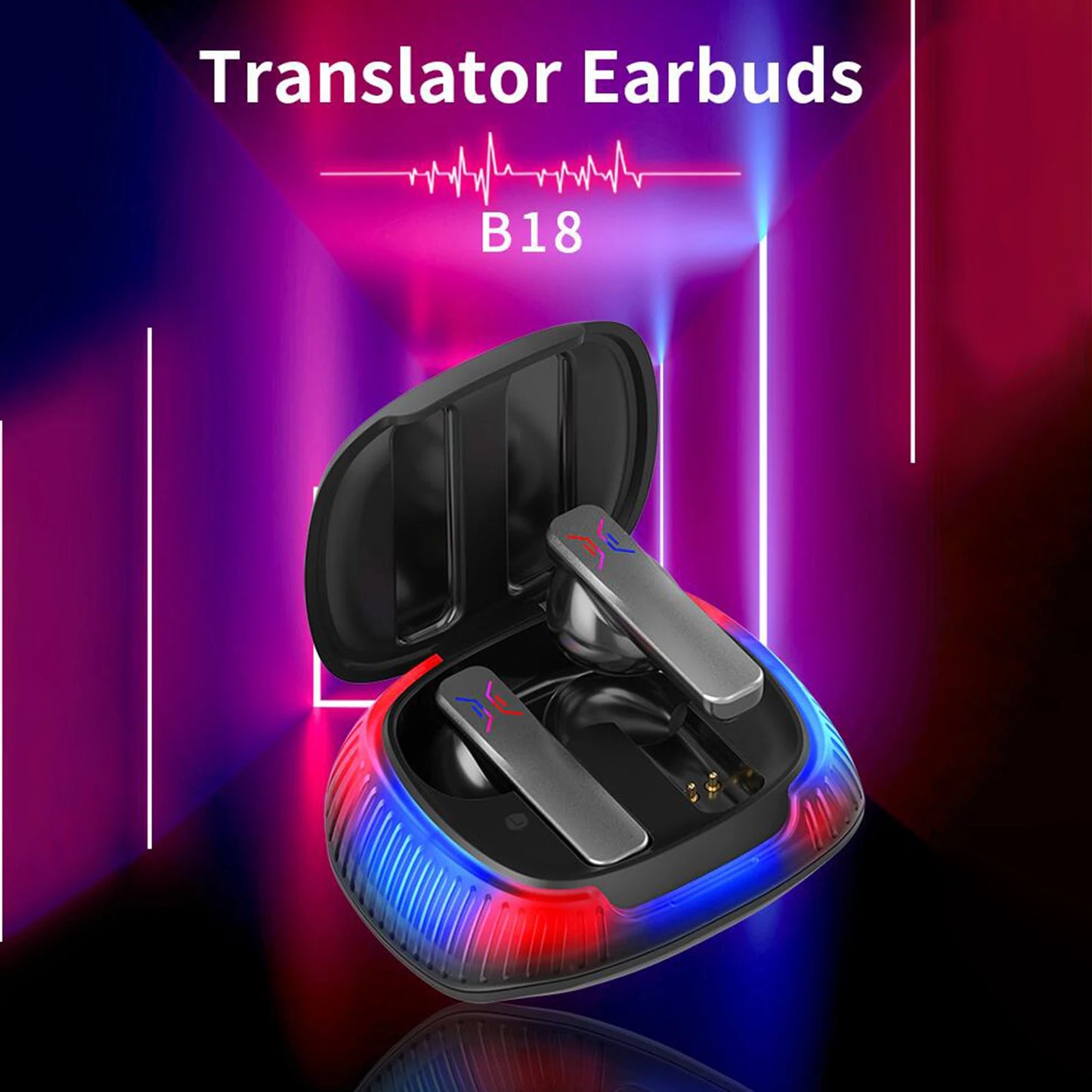 Portable Translation Headset 4 Translation Modes 144 Language Translator Earbuds Smart Translator Device for Travel Business