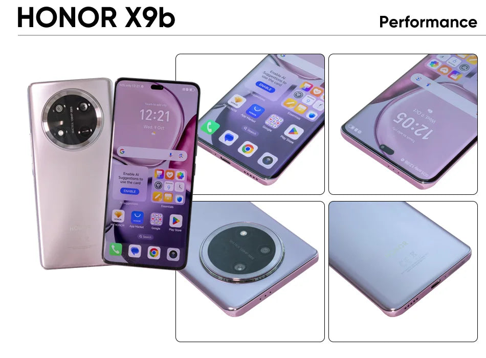 2024 New HONOR X9c 5G Global Version 6.78" Anti-drop 120Hz Curved Screen 108MP Triple Cameras 6600mAh Battery Android14 Dual SIM