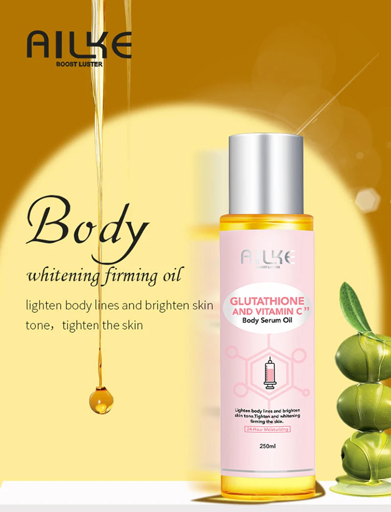 AILKE Lighten Remove Black Spots Facial Skin Care Lotion, Moisturizing Cream Body Glutathion Vitamin C Dark Skin Face New Range