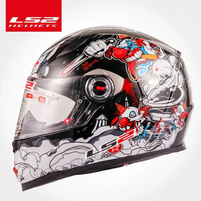 LS2 Clown full face motorcycle helmet ls2 FF358 motocross racing man woman casco moto casque ECE Approved