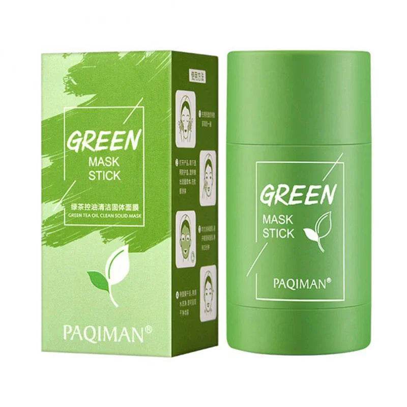 Hot Green Tea Solid Cleansing Mask Dispel Acne Blemish Mark Remove Blackhead Acne Smearing Mud Film Hydrating Mask 2024 - MarvelouStoree