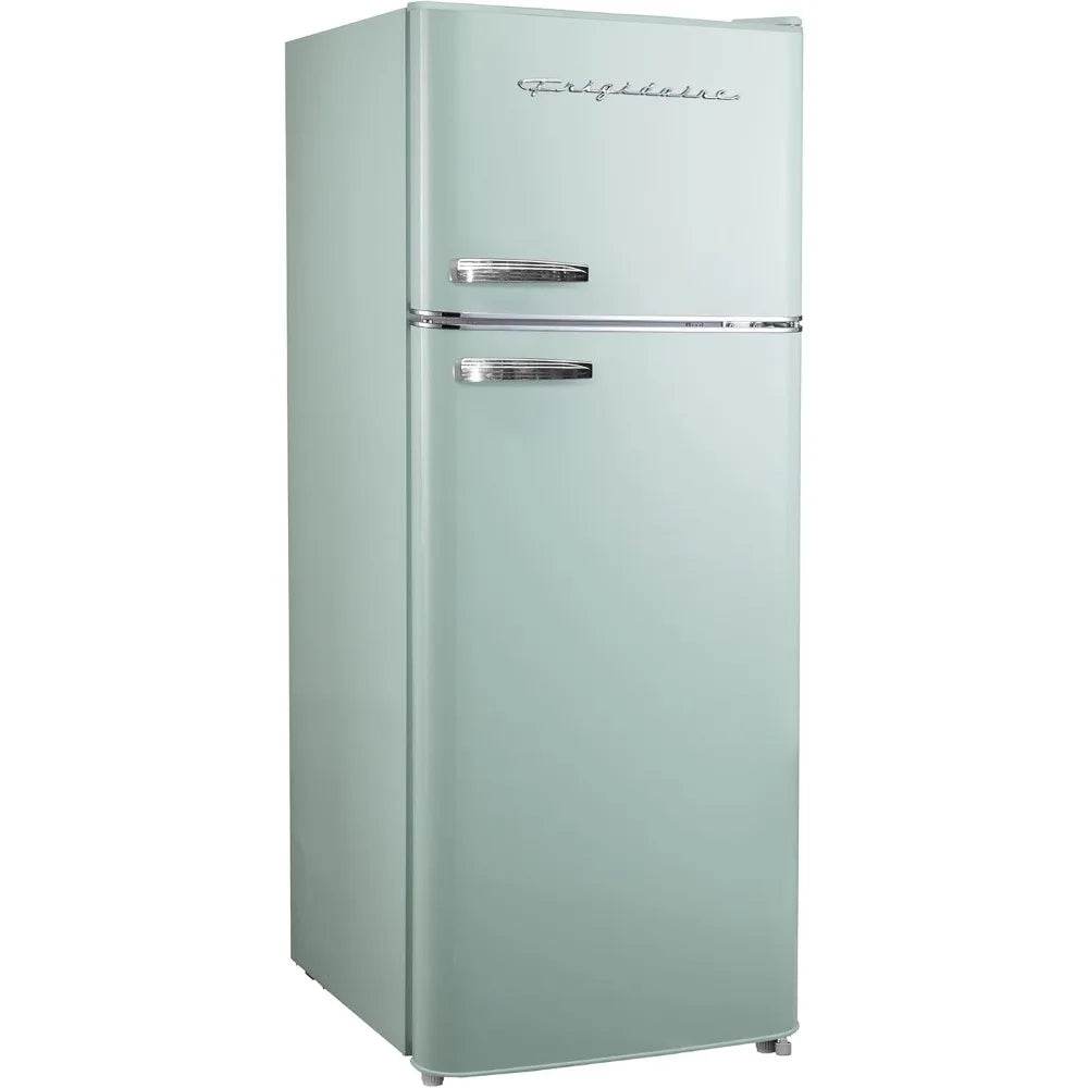 2 Door Apartment Size Refrigerator with Freezer, 7.5 cu ft, Retro, Mint - MarvelouStoree