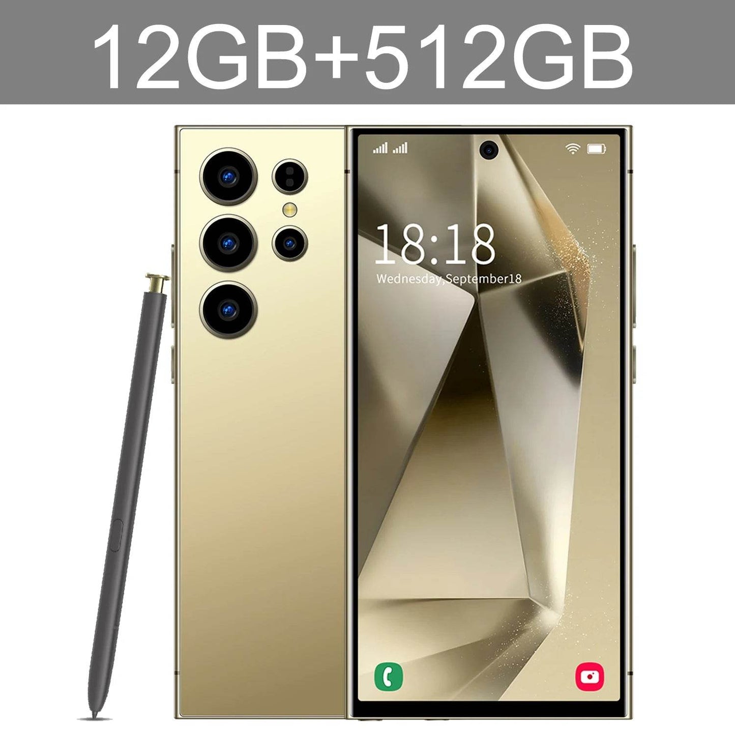 2024 new s24 ultra smartphone 6.8 HD screen cell phone 16G 1T 4G dual sim celulares android unlocked 72mp 8000mah mobile phone - MarvelouStoree