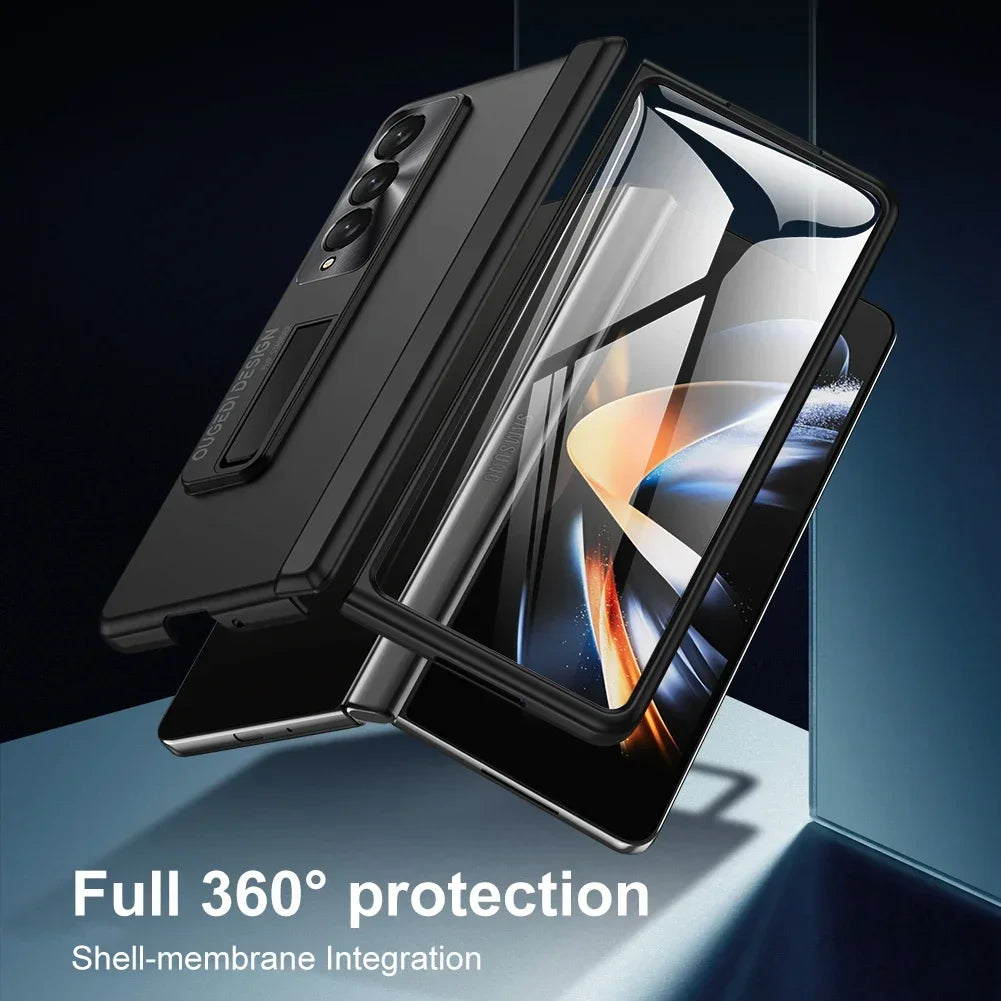 For Samsung Galaxy Z Fold 4 Case Brand Shockproof Full Coverage  Hinge Protection Ultra-Thin Samsung Case With Screen Protector