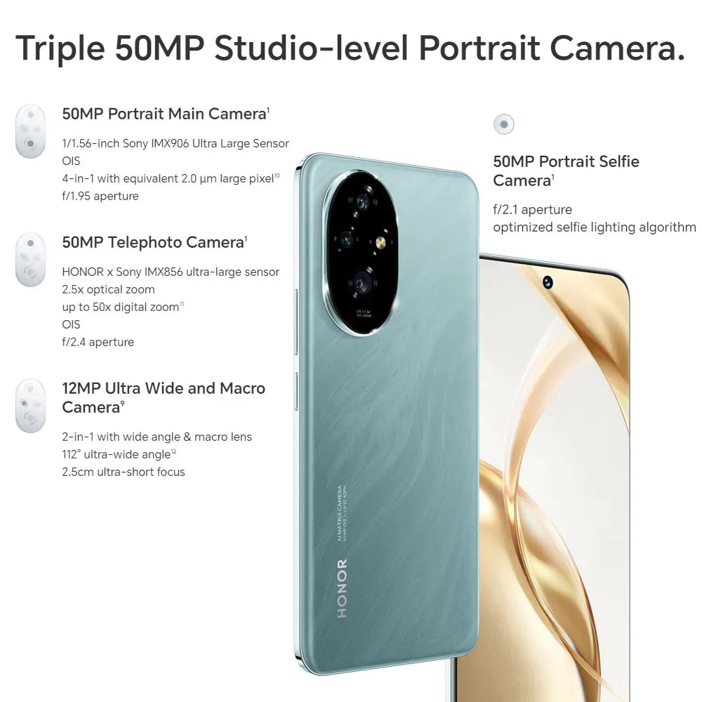 2024 New Original HONOR 200 Global Version Snapdragon 7 Gen 3 5G Smartphone 6.7'' AMOLED Display Support HONOR 100W SuperCharge