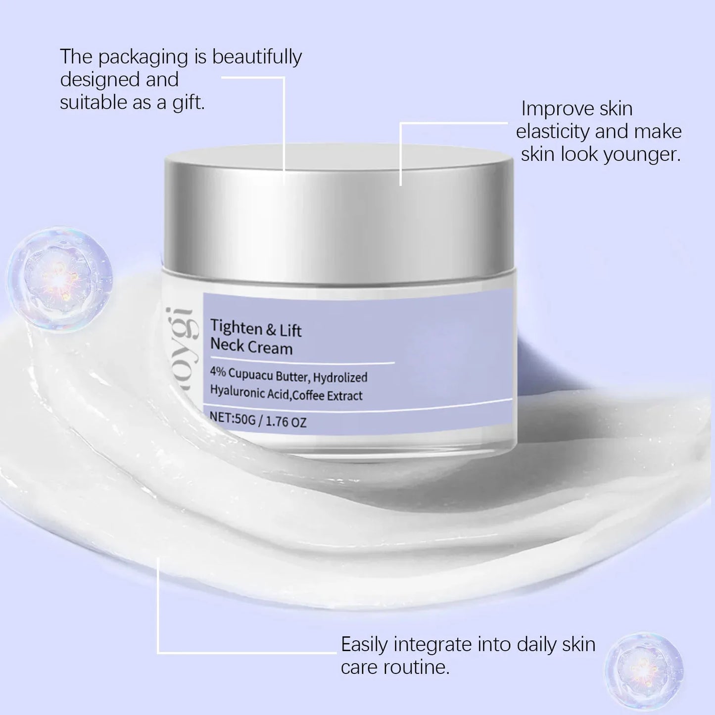 Neck Cream Lifting Firming Lighten Fine Line Eliminate Double Chin Rejuvenation Moisturizer Neck Rejuvenation Cream