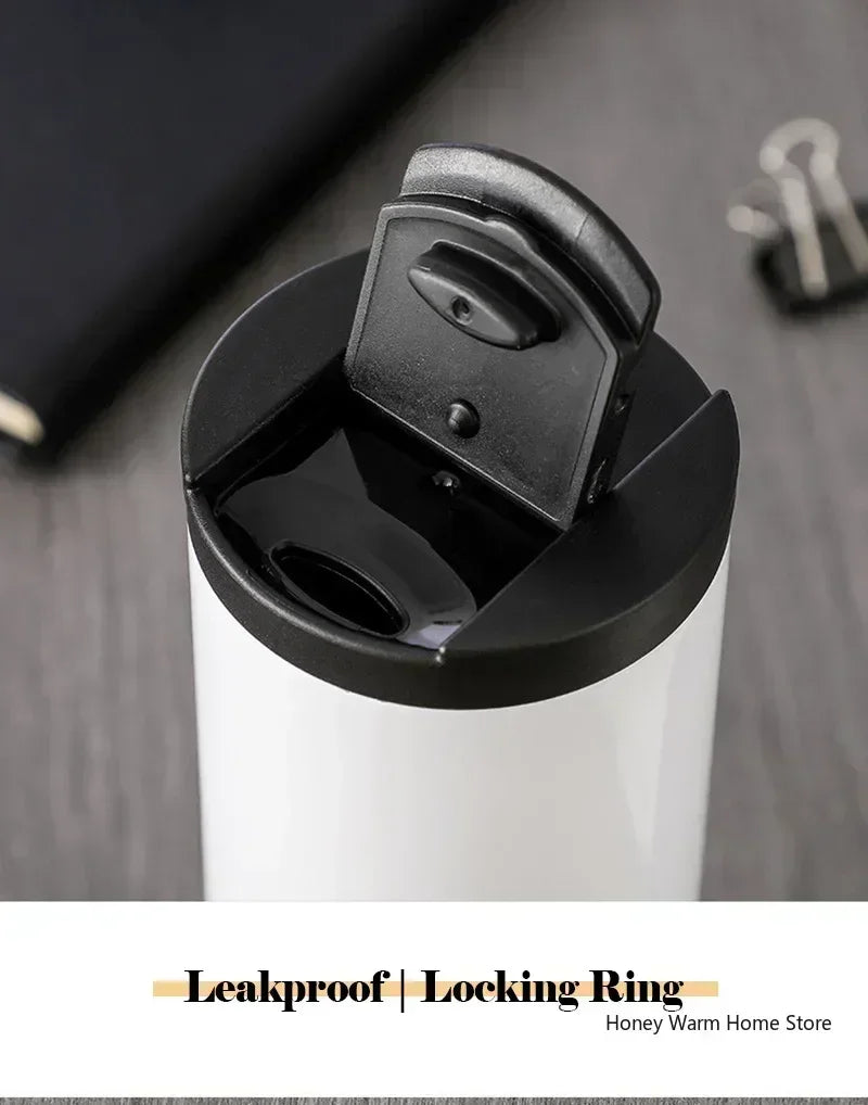 500ML Stainless Steel Coffee Thermos Bottle Thermal Mug Leakproof Car Vacuum Flasks Coffee Cup Travel Portable Insulated Bottles