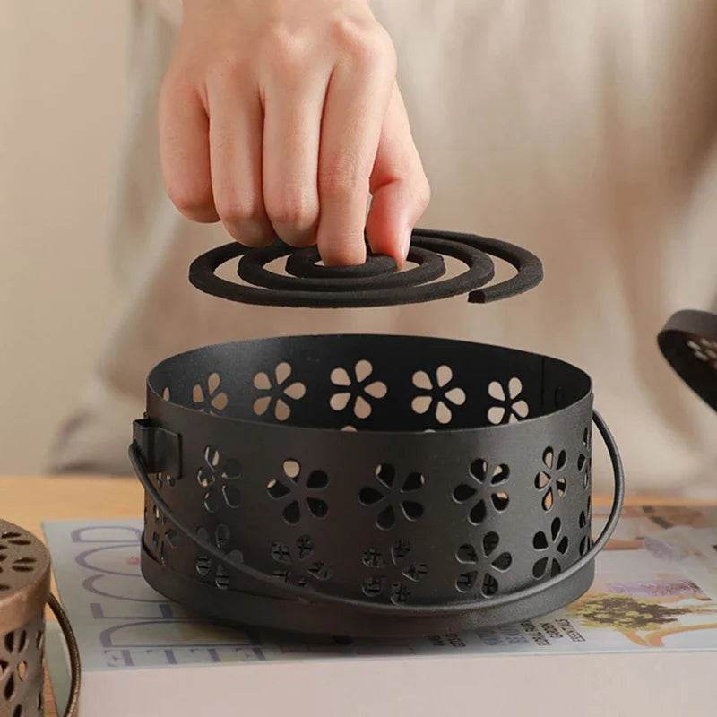 Portable Mosquito Coil Tray Holder Home Insect Repellent Anti-fire Sandalwood Incense Burner Box Anti-Mosquito Supplies - MarvelouStoree