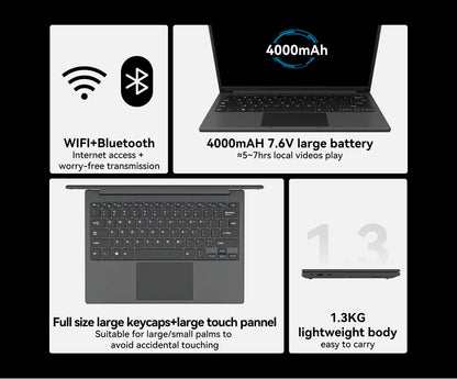 (Clearance)13.3 Inch Cheap Laptop With Intel CPU 2.5K FHD IPS 2.5K FHD Display Notebook Adreamer Laptop On Sale