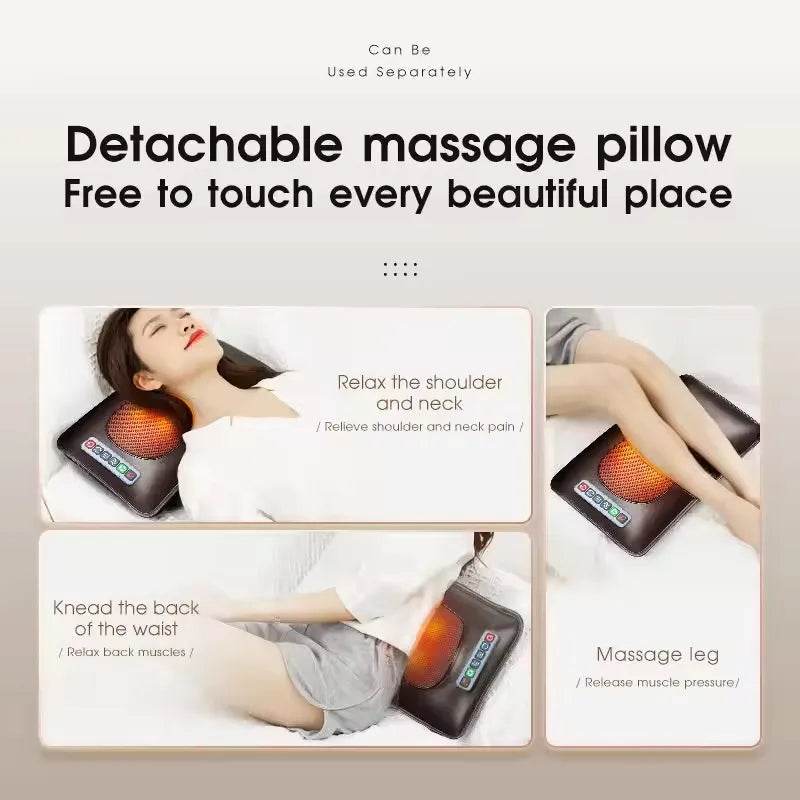 Electric Massage Mattress Vibrating Heating Massager Cushion For Neck Back Foot Full Body Pain Stress Relief Body Relax - MarvelouStoree