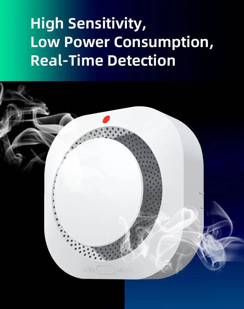 Gautone Independent Smoke Alarm Fire Protection Smokehouse Home Security System Smoke Detector - MarvelouStoree