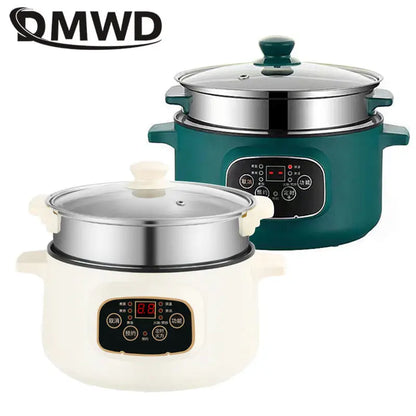 DMWD 3L 110V 220V Non-stick rice cooker Multifunctional hotpot with steamer insulation fast heating electric multiccoker 2 layer