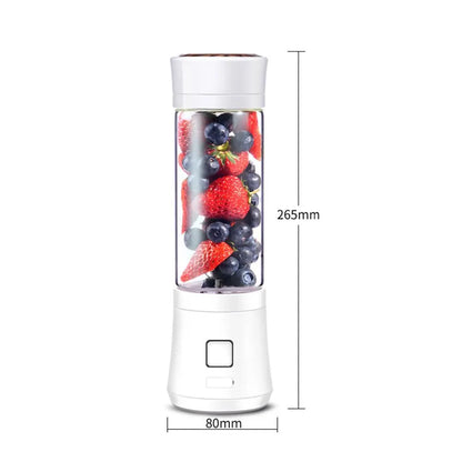 480ml Rechargeable Blender Eco-friendly Glass Bottle Juice Extractor 6 Blades Portable Fruits Mixer Grinder Juice Maker Machine