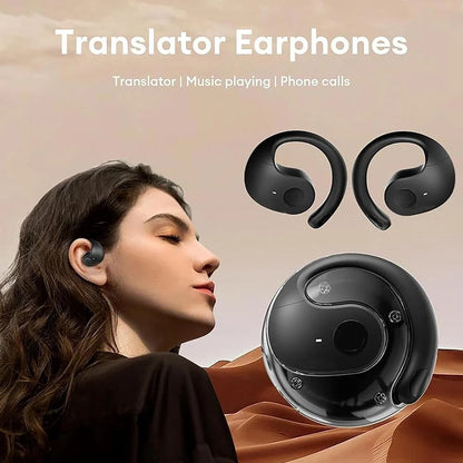 Simultaneous Interpretation Earphone Supports 114 Languages Wireless Open-Ear Headphones Bluetooth-Compatible 5.0 for Travelers