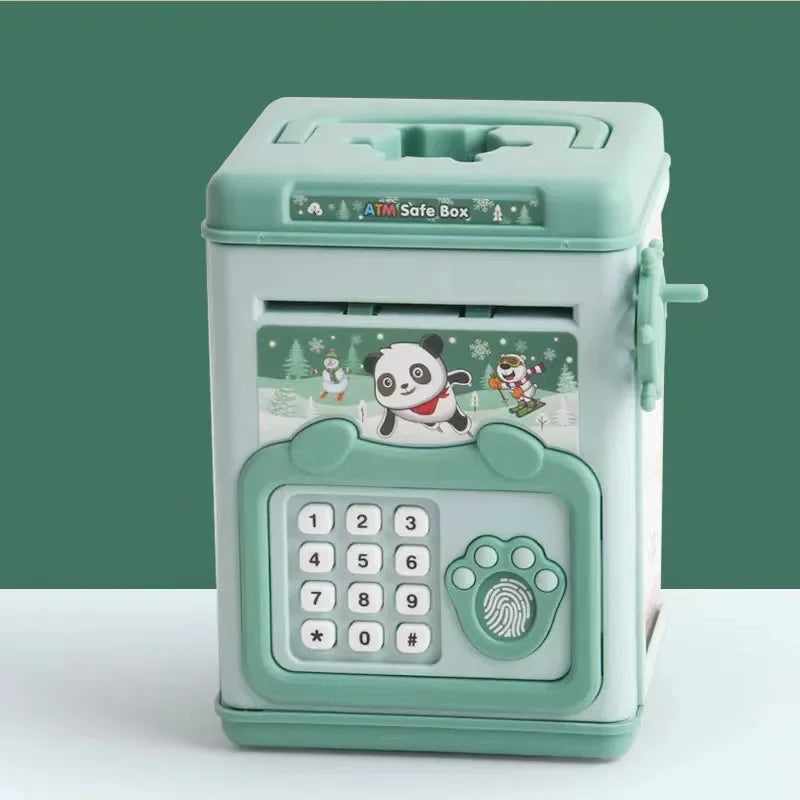 Electronic Piggy Bank Children's Cash Box Password Safe Smart Fingerprint Piggy Bank Automatic Banking Children's Gift Money Box