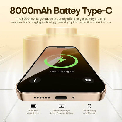 Original For Brand 16GB+1TB For Smartphone 7.3 inch XS16 Pro+ Full Screen 4G 5G Cell Phone 8000mAh Mobile Phones Global Version﻿ - MarvelouStoree