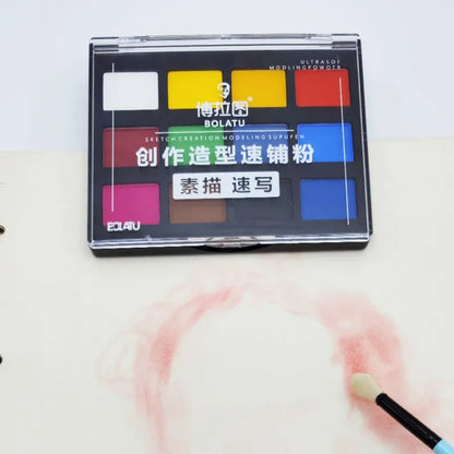 12-color Toner Sketch Powder Water-soluble Toner Beginner Painting Large Area Color Shop Student Painting Art Supplies