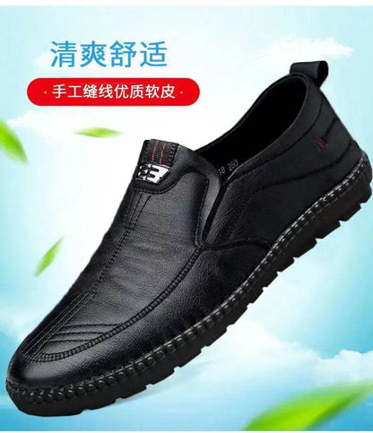 Mens Leather Loafers Non Slip Walking Flats Breathable Outdoor Slip on Casual Shoes for Male Work Office Driving Sneakers2 - MarvelouStoree