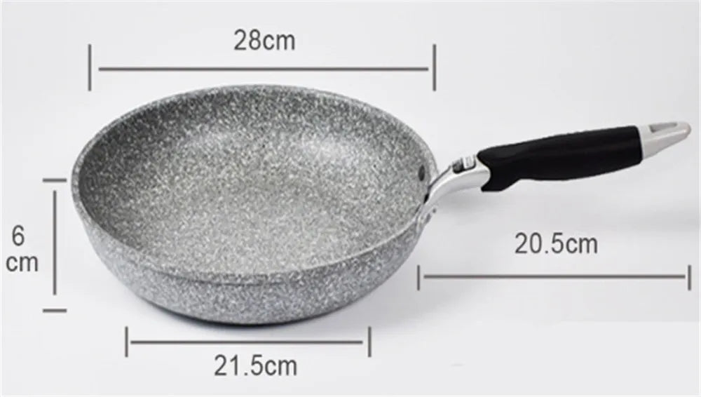 Durable Stone Frying Wok Pan Non-stick Ceramic Pot Induction Fryer Steak Cooking Gas Stove Skillet Cookware Tool for Kitchen Set