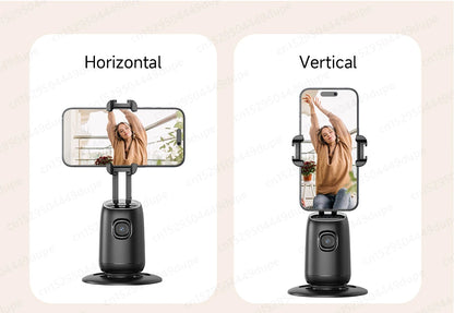 KEELEAD P05 Desktop Gimbal Mobile Phone Shooting Stabiliser 360° Auto AI Face Following for Smartphone, with Fill Light Optional