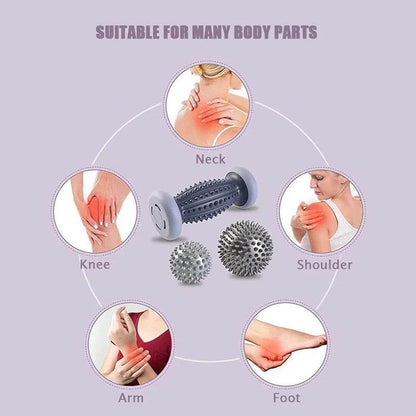 Foot Massage Roller Heel Spur Hedgehog Ball Plantar Fasciitis Massager Relieve Sore Muscles Neck Shoulder Arm Body Trigger Point