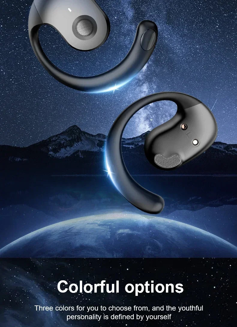 OWS Wireless Headphones Bluetooth Headset with Mics HiFi Stereo Sound Earphones Smart Touch Sports Waterproof Earbuds for phone