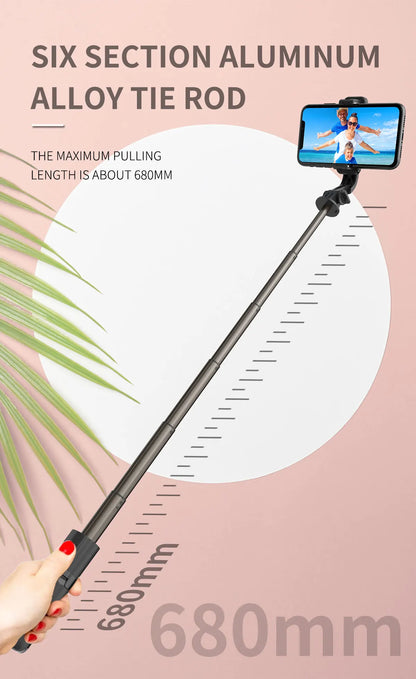 Wireless Selfie Stick Tripod Stand Foldable Monopod For Gopro Action Cameras Smartphones Balance Steady Shooting Live