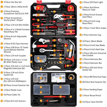 Toolbox with Drawer Storage Box,Universal Household Tool Kit - Perfect for Homeowner