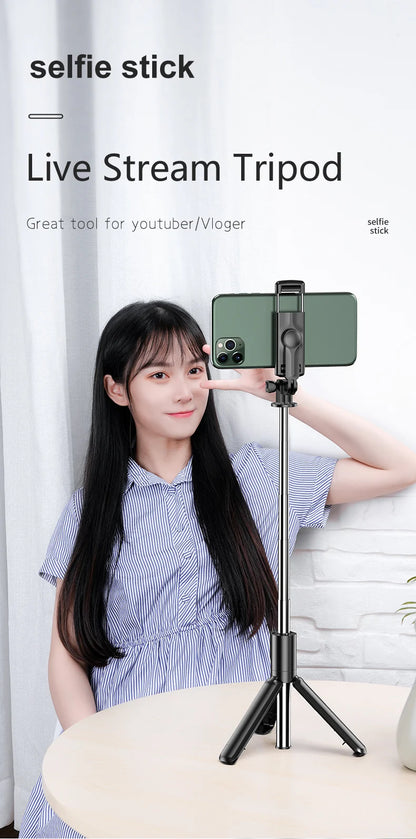 Cell Phone Holder Selfie Stick Tripod For iPhone Xiaomi Samsung Huawei For Live Streaming Mobile phone Support Remote Control