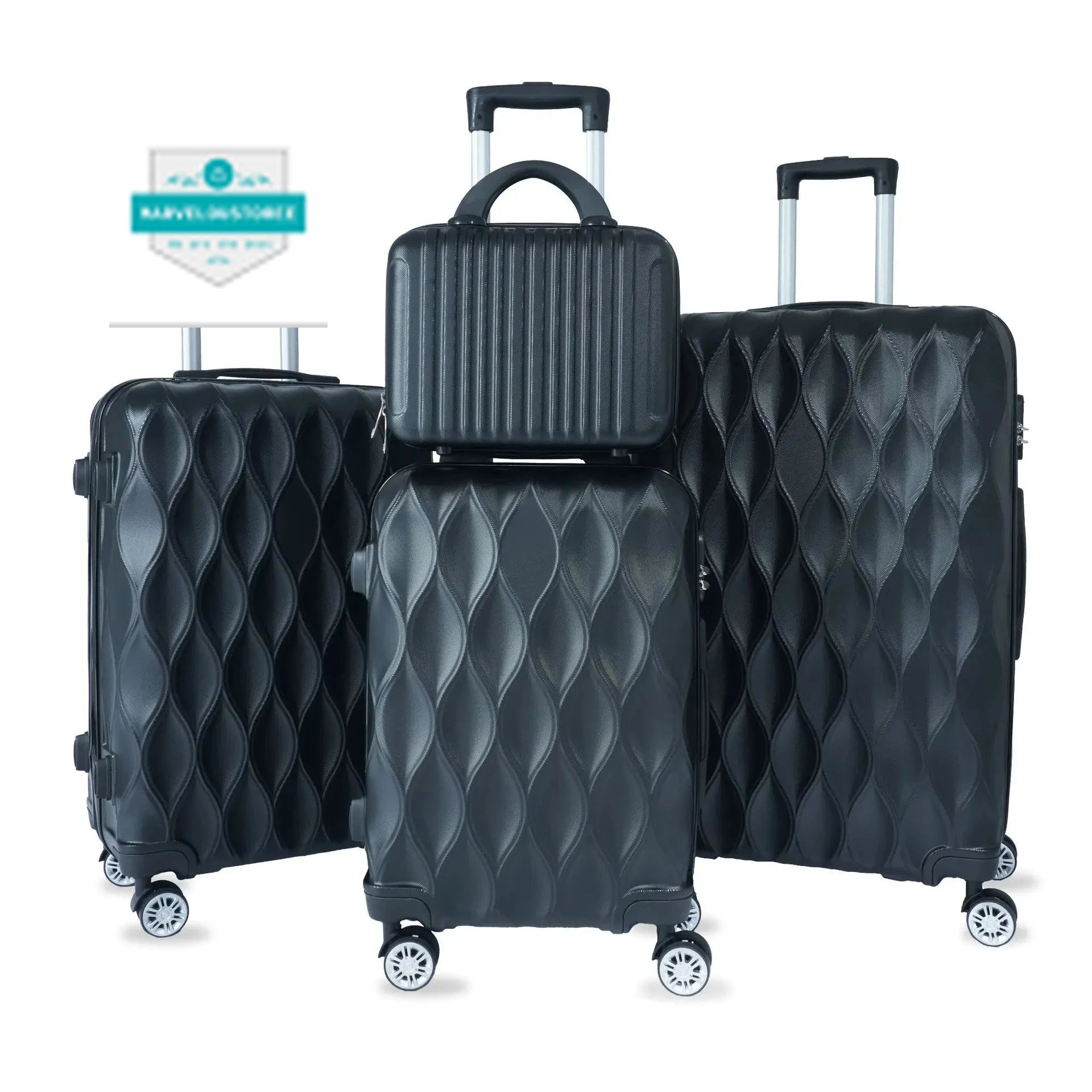 Luggage sets 4 piece 14/20/24/28 inch suitcase password trolley case male and female luggage travel bags suitcase trip cabin