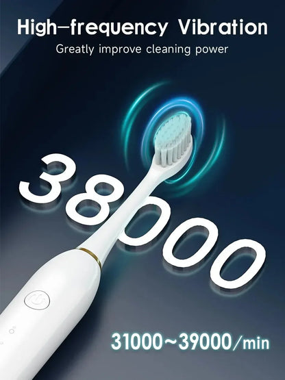 USB Rechargeable Tooth Brush for Adult 6 Clean Modes X-3 Sonic Electric Toothbrush Washable Teeth Whitening and Cleaning Brush