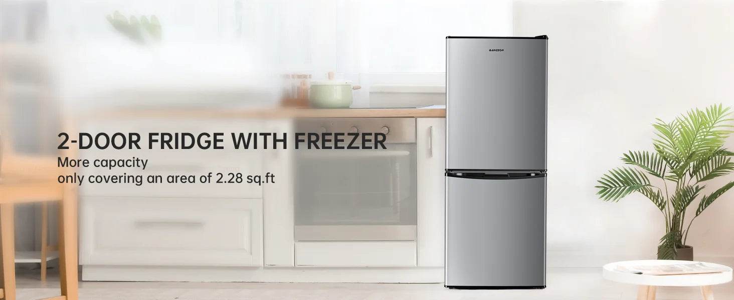 Small Refrigerator with Freezer, 4.0 Cu.Ft, Small Fridge with Freezer, 2 Door, with Bottom Freezer, Compact Refrigerator - MarvelouStoree